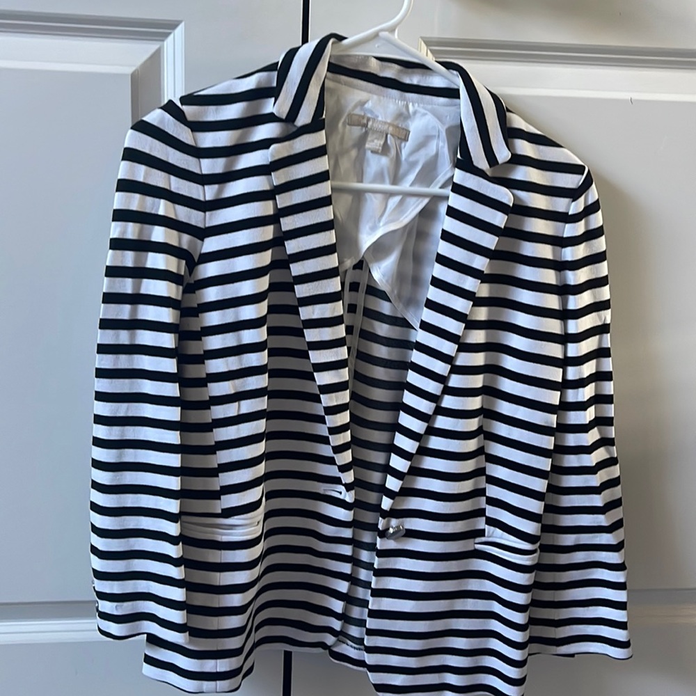 Short coat black and white, 6, Banana Republic
